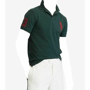 Ralph Lauren Green Polo Mens Shirt Slim Fit XL New